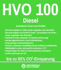 Diesel, Dieselkraftstoff, synthetischer Diesel, synthetischer Krafstoff, GTL, HVO Diesel, HVO100, HVO 100, HVO, HVO Berlin, HVO100 Berlin, Klimadiesel Berlin